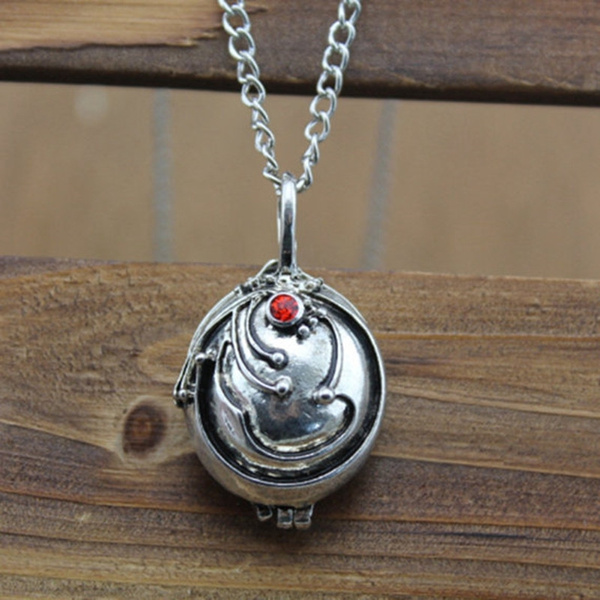 The Vampire Diaries Katherine Blue Stone Metal Pendant Necklace | eBay